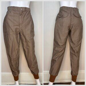 Vintage 1960s Brown Hunting Pants Elastic Cuff 10-X America’s Finest 26.5"x29.5"